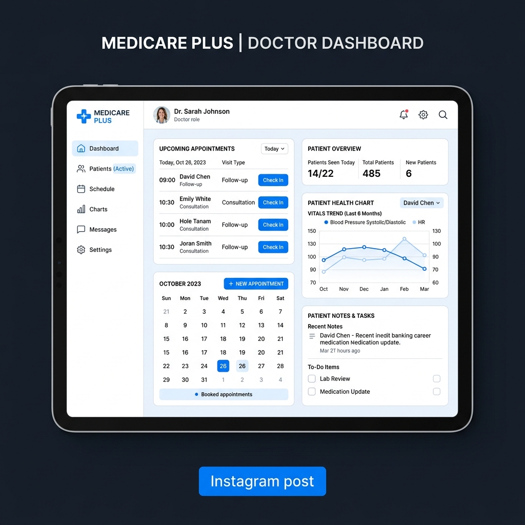 Mockup Doctor Scheduling Dashboard